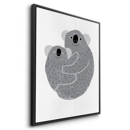 Mother and Child Koala Cuddle - Canvas