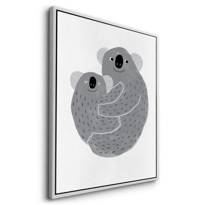 Mother and Child Koala Cuddle - Canvas