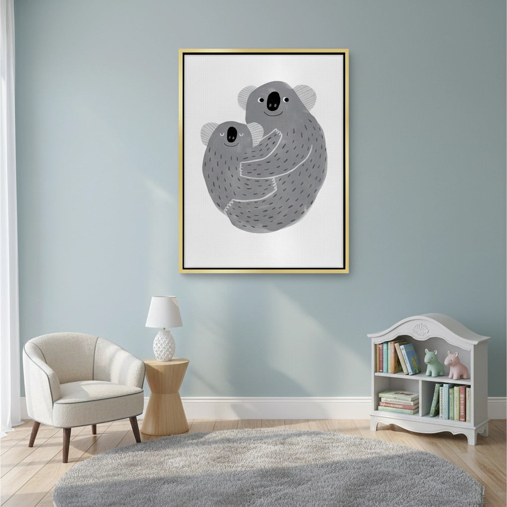 2Mother and Child Koala Cuddle - Canvas