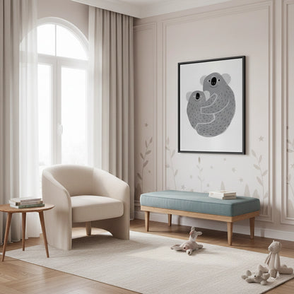 Mother and Child Koala Cuddle - Canvas