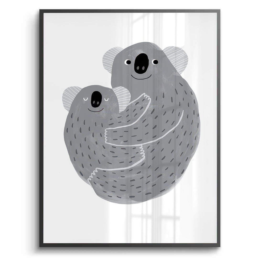 2Mother and Child Koala Cuddle - Fine Art
