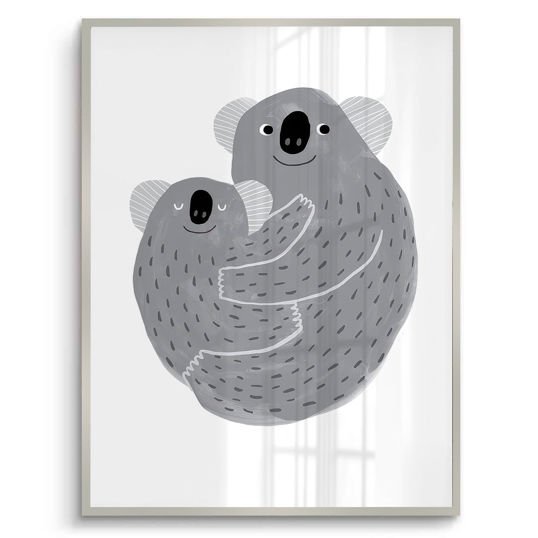 2Mother and Child Koala Cuddle - Fine Art