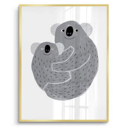 Mother and Child Koala Cuddle - Fine Art