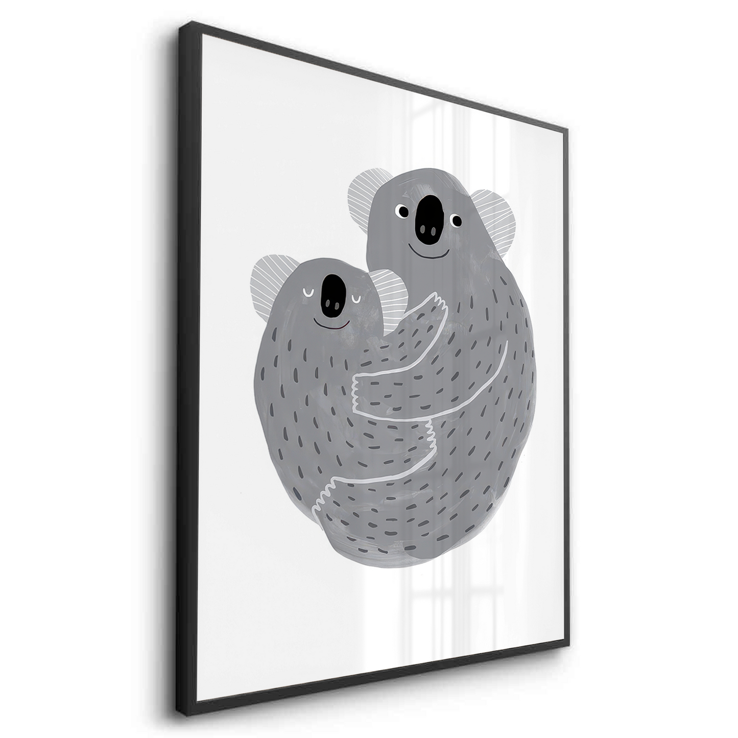 2Mother and Child Koala Cuddle - Fine Art