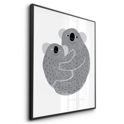 Mother and Child Koala Cuddle - Fine Art