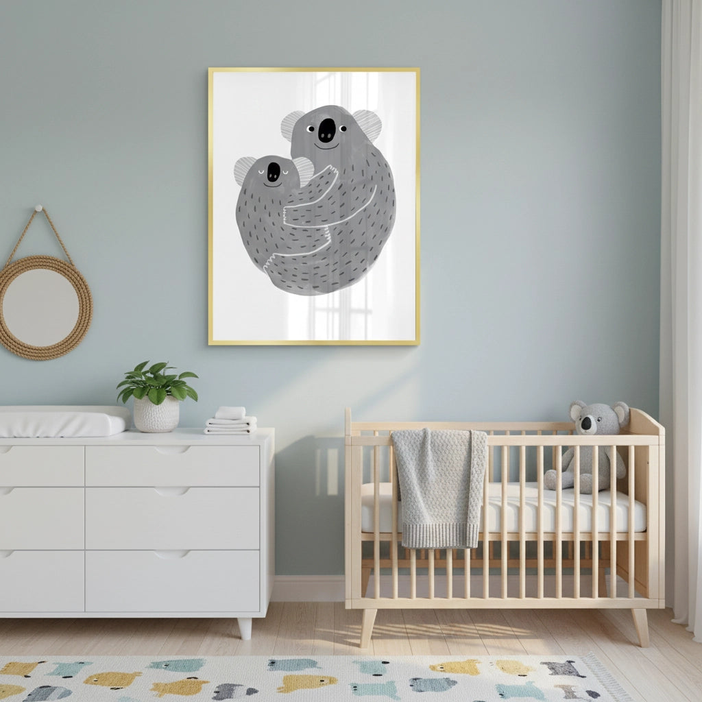 2Mother and Child Koala Cuddle - Fine Art