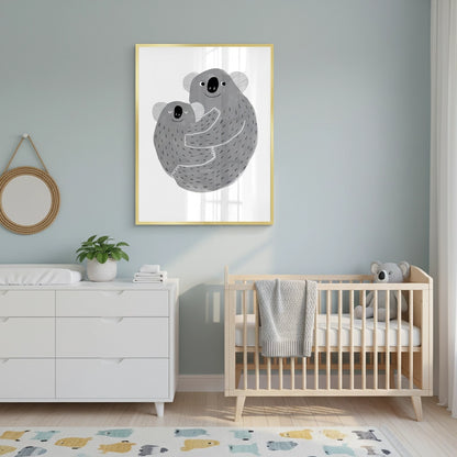 Mother and Child Koala Cuddle - Fine Art