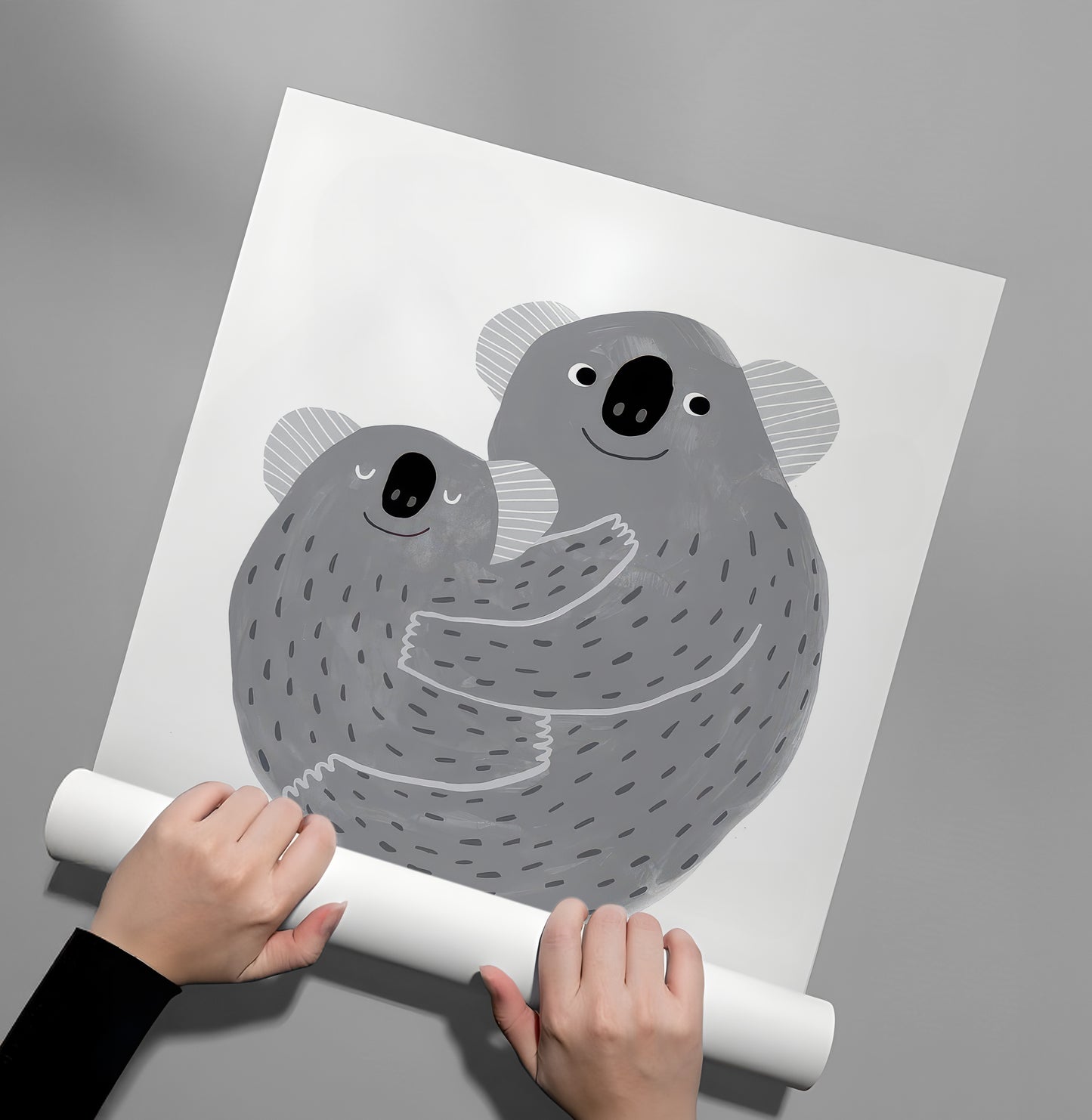 2Mother and Child Koala Cuddle - Poster
