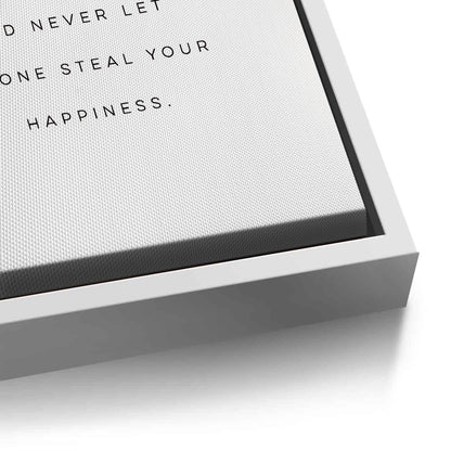 Motivational Happiness Quote - Canvas