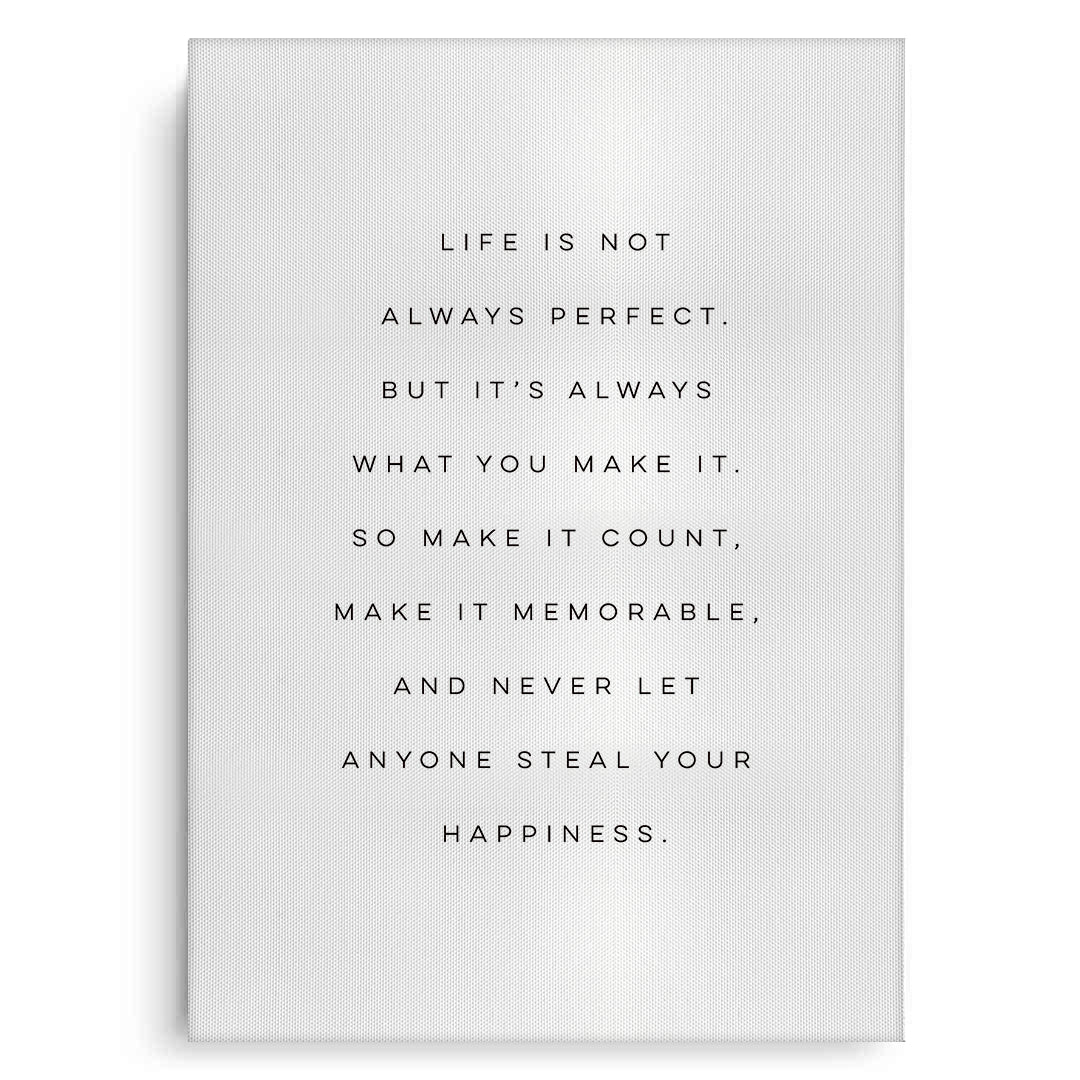 2Motivational Happiness Quote - Canvas