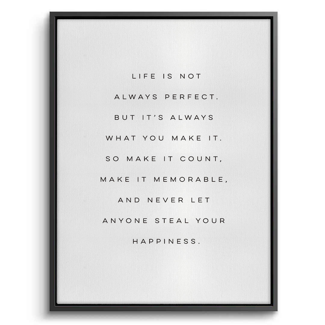 2Motivational Happiness Quote - Canvas