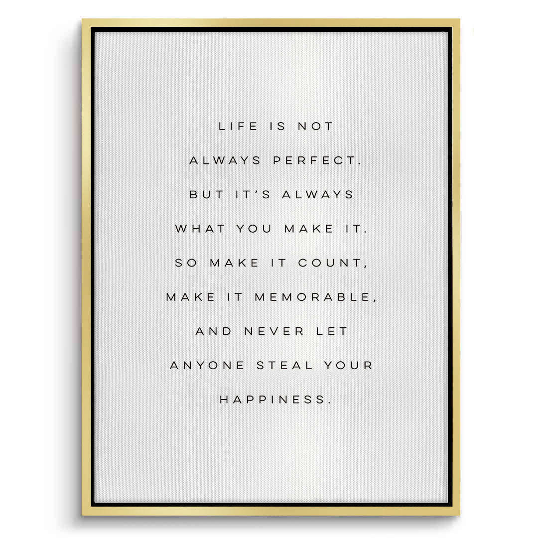 2Motivational Happiness Quote - Canvas