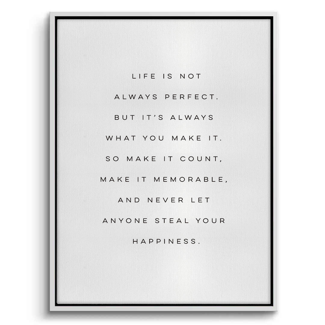 2Motivational Happiness Quote - Canvas