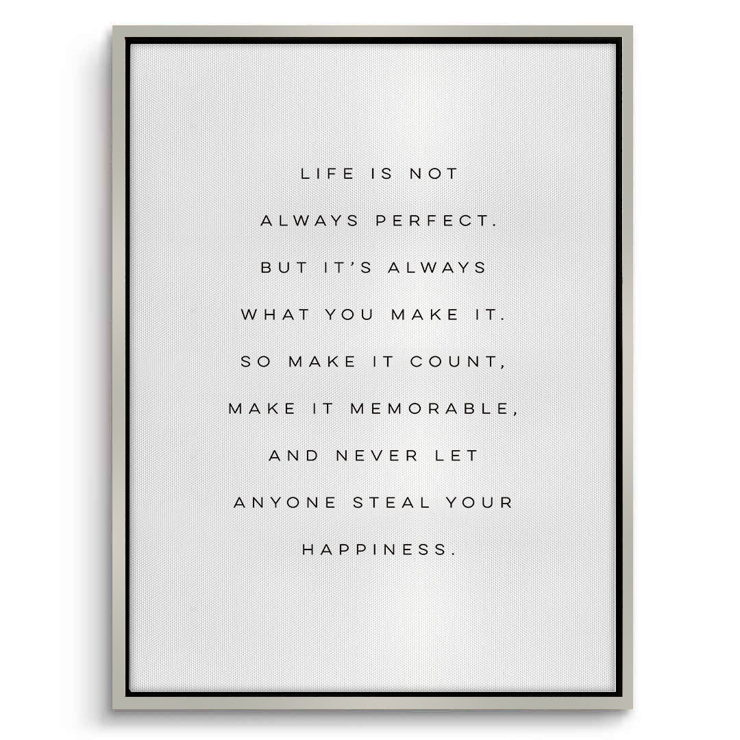 2Motivational Happiness Quote - Canvas