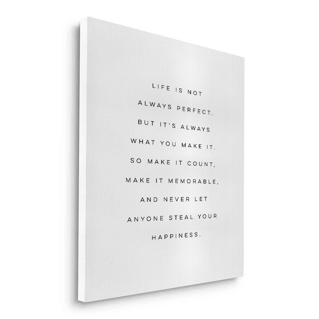 2Motivational Happiness Quote - Canvas