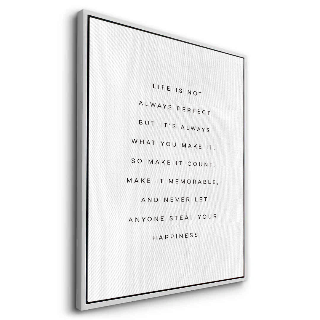 2Motivational Happiness Quote - Canvas
