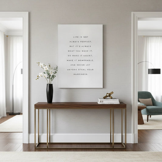 Motivational Happiness Quote - Canvas