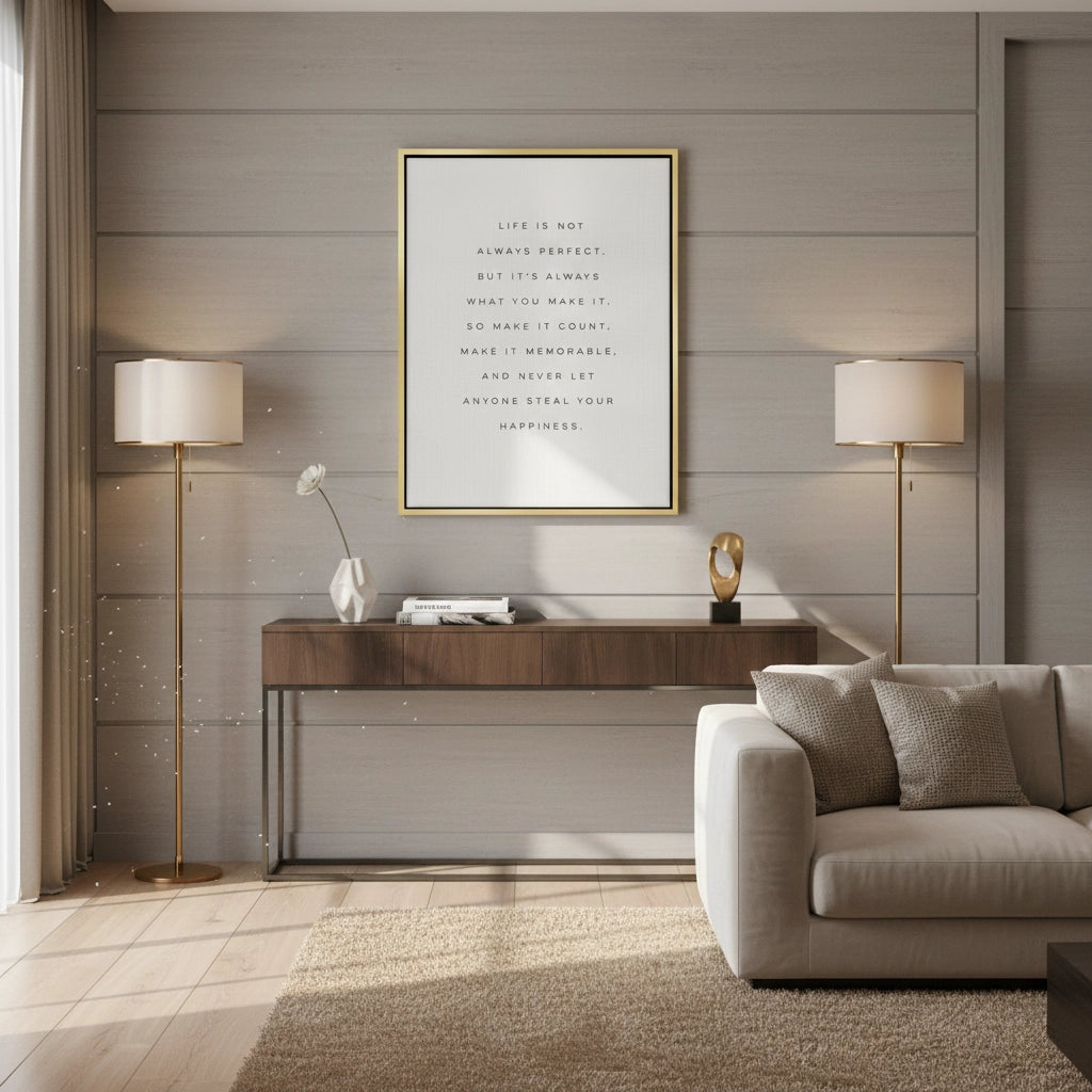 2Motivational Happiness Quote - Canvas