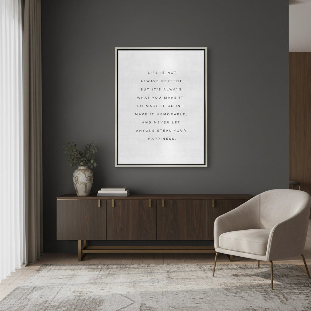 2Motivational Happiness Quote - Canvas