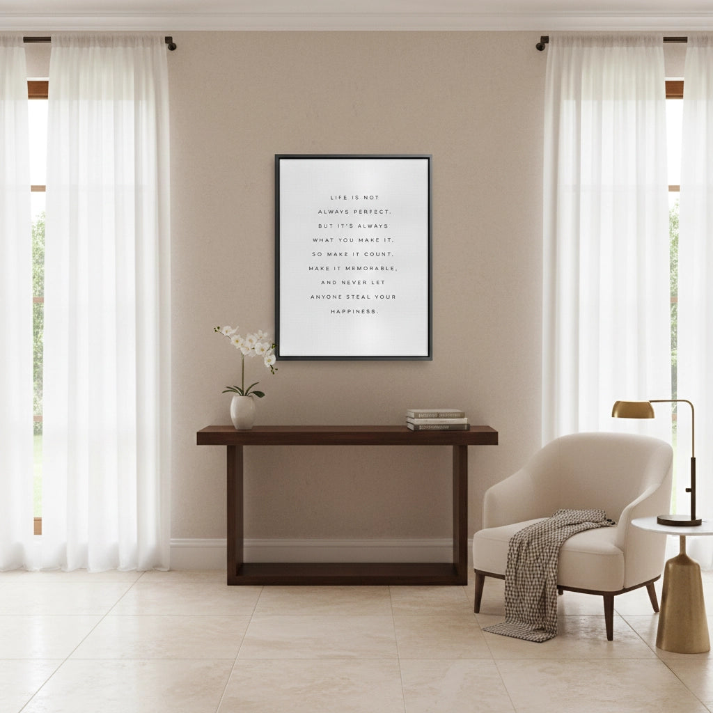 2Motivational Happiness Quote - Canvas