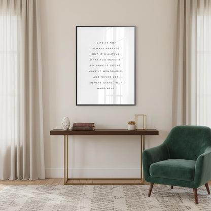 Motivational Happiness Quote - Fine Art