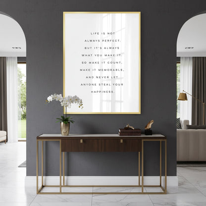 Motivational Happiness Quote - Fine Art