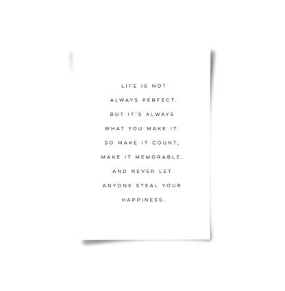 Motivational Happiness Quote - Poster