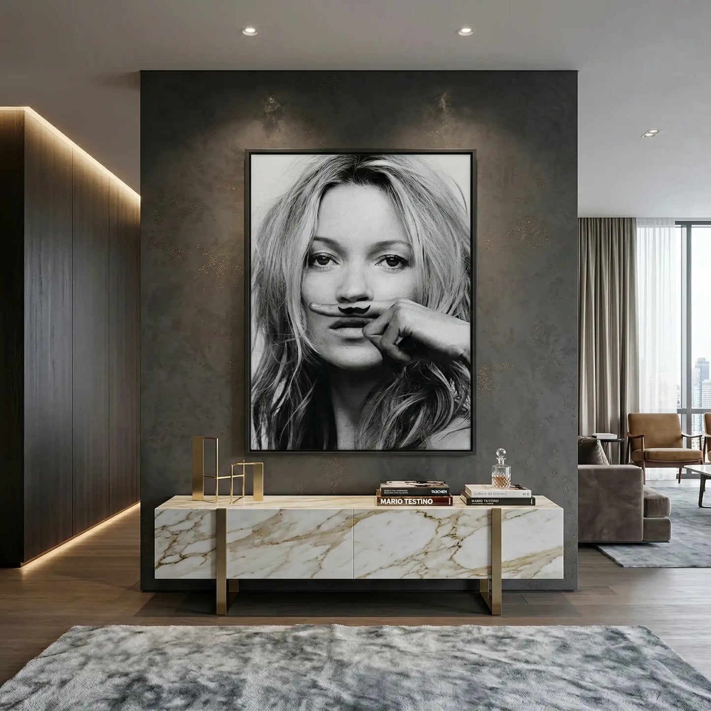 2Mustache Finger - Canvas