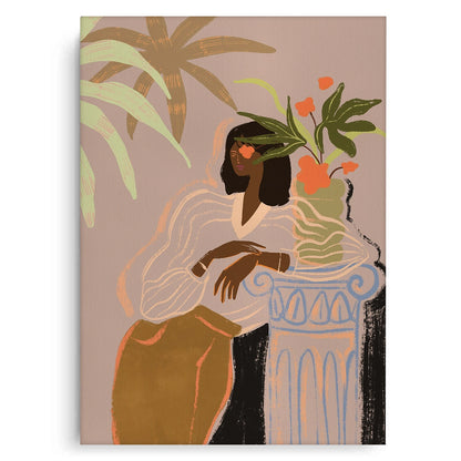 Muted Botanical Portrait - Canvas