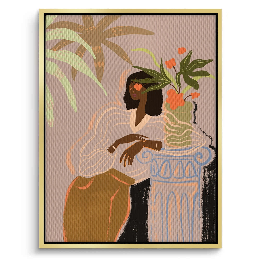 2Muted Botanical Portrait - Canvas