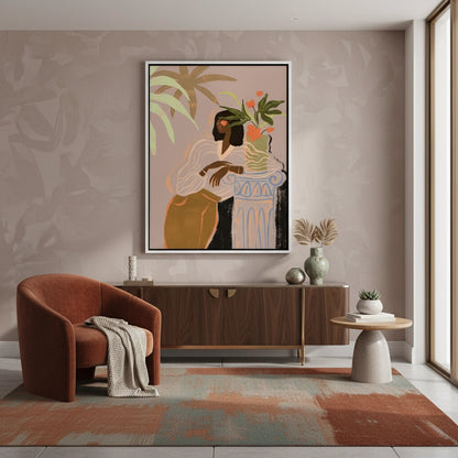 Muted Botanical Portrait - Canvas