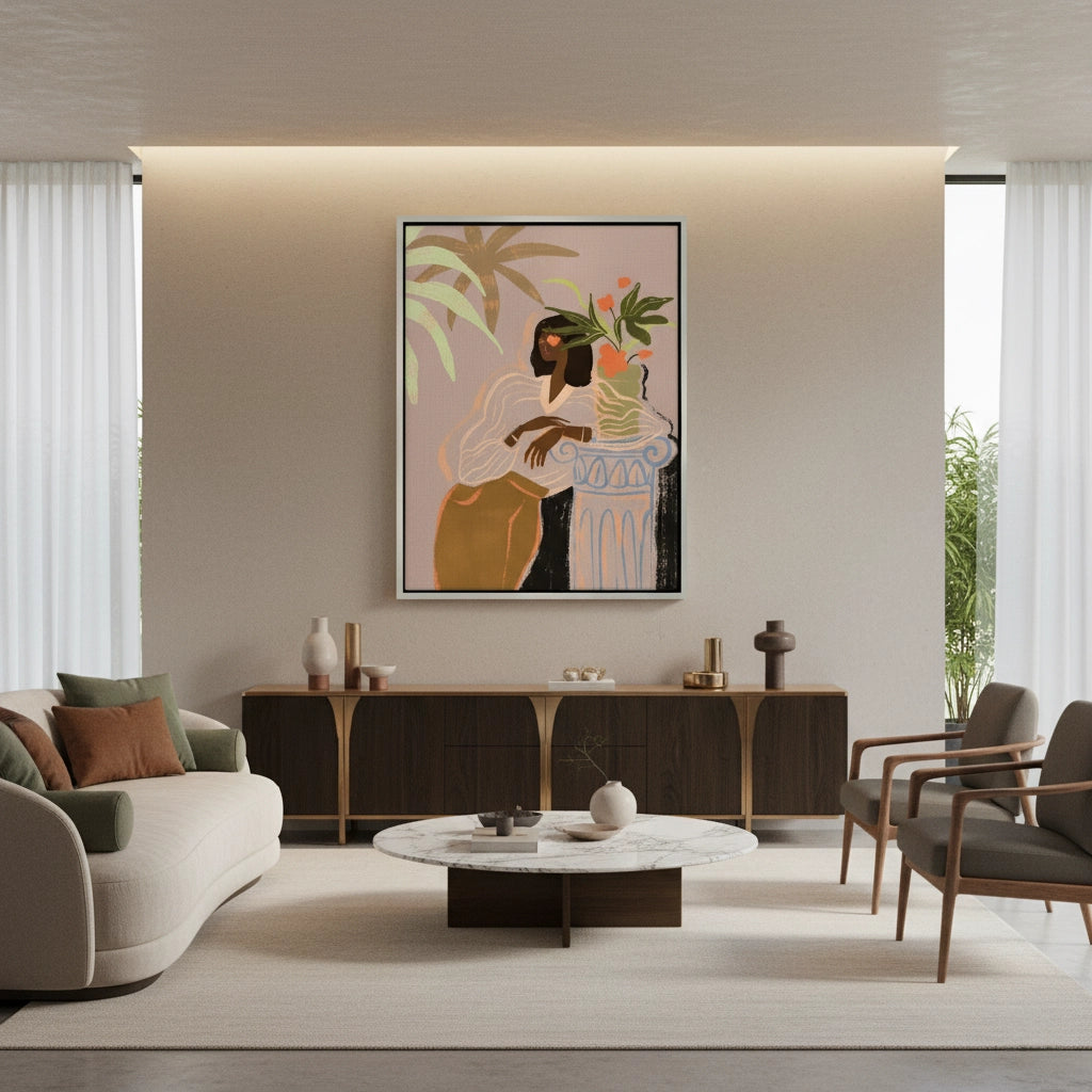 2Muted Botanical Portrait - Canvas