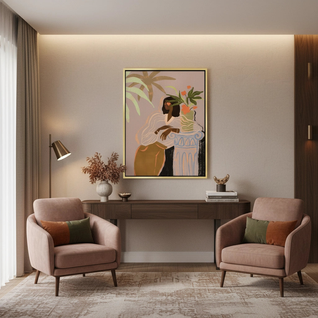 2Muted Botanical Portrait - Canvas