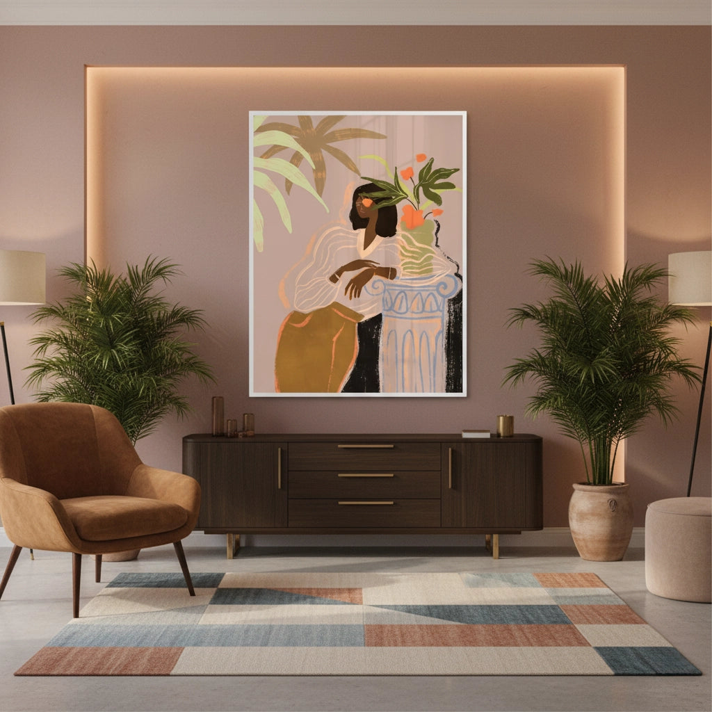 Muted Botanical Portrait - Fine Art - Jasmineart.ae