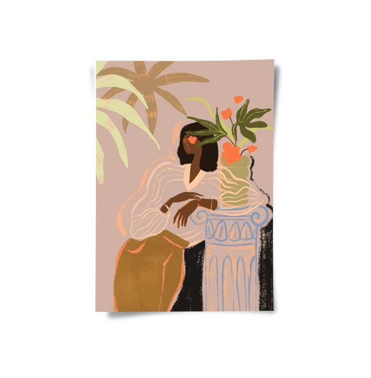 Muted Botanical Portrait - Poster