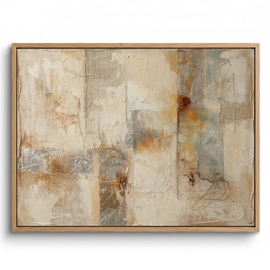 Muted Horizons wall art featuring soft abstract landscape textures and subtle muted tones, perfect for modern UAE home decor