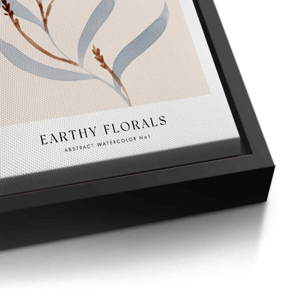 Muted Indigo and Rust Floral - Canvas