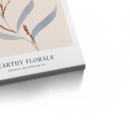 Muted Indigo and Rust Floral - Canvas