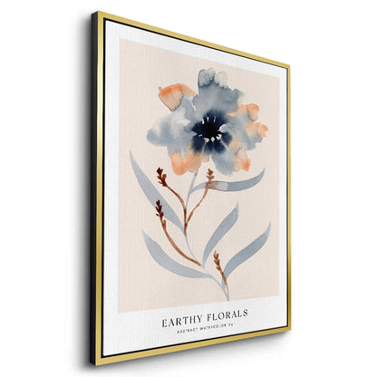Muted Indigo and Rust Floral - Canvas