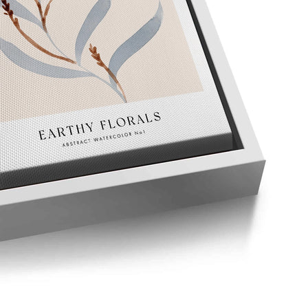 Muted Indigo and Rust Floral - Canvas