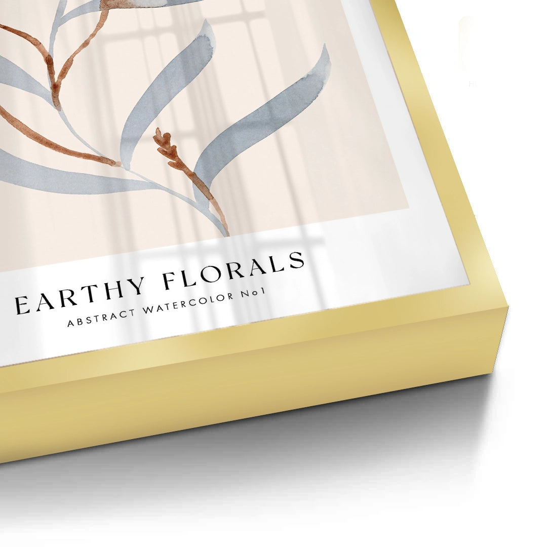 2Muted Indigo and Rust Floral - Fine Art