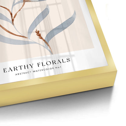 Muted Indigo and Rust Floral - Fine Art