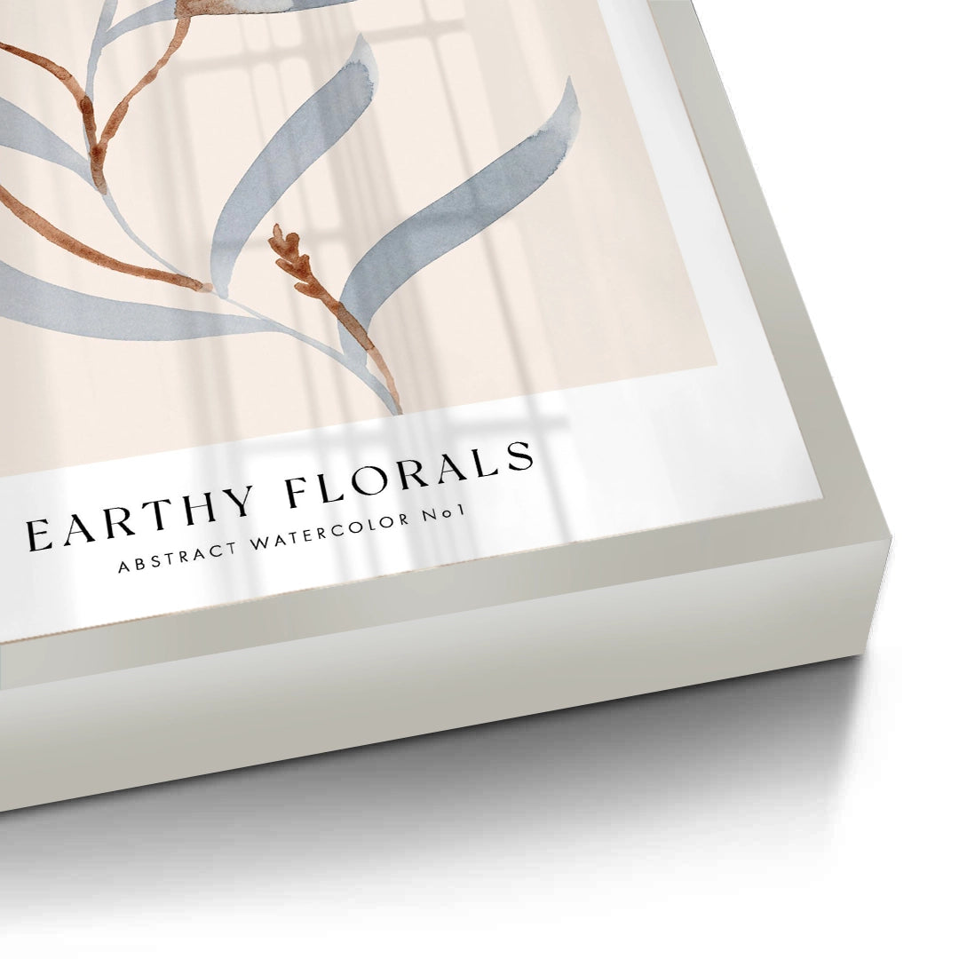 2Muted Indigo and Rust Floral - Fine Art