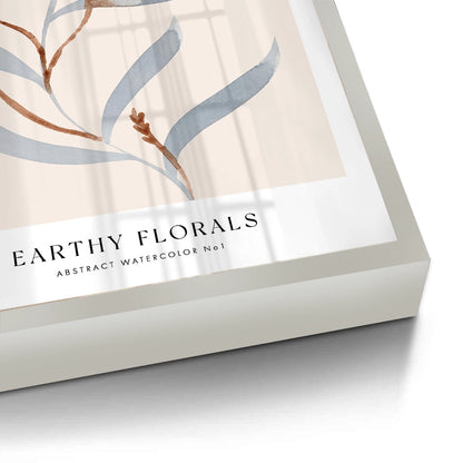 Muted Indigo and Rust Floral - Fine Art