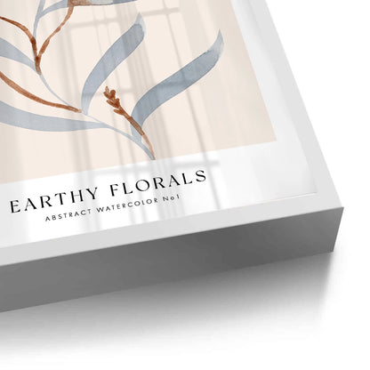 Muted Indigo and Rust Floral - Fine Art