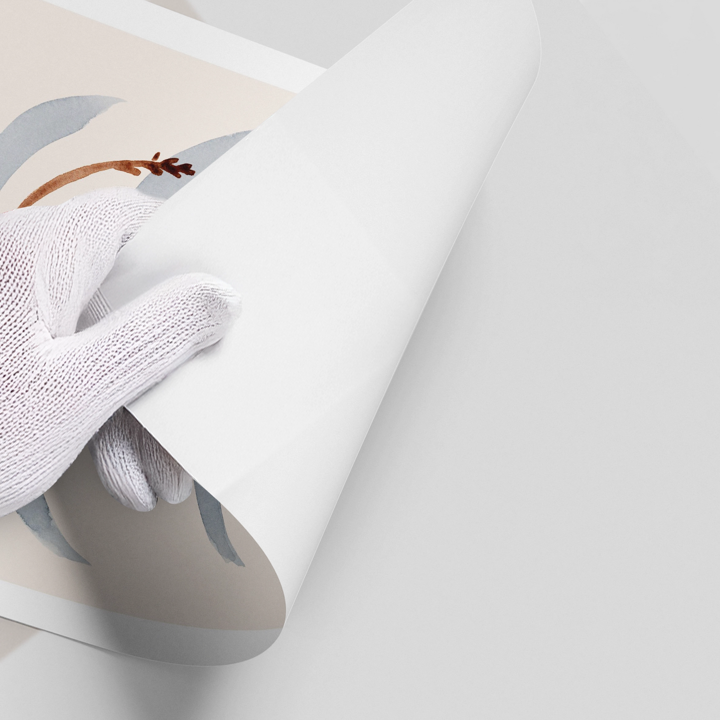 2Muted Indigo and Rust Floral - Poster