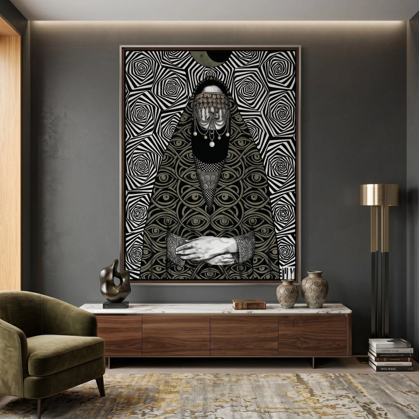 2Mystic Eye Abaya - Canvas