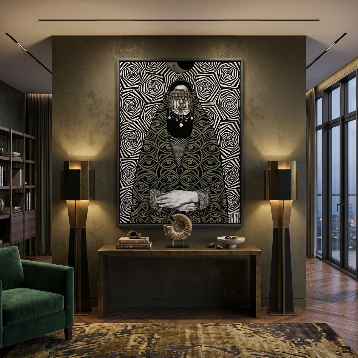 Mystic Eye Abaya - Canvas