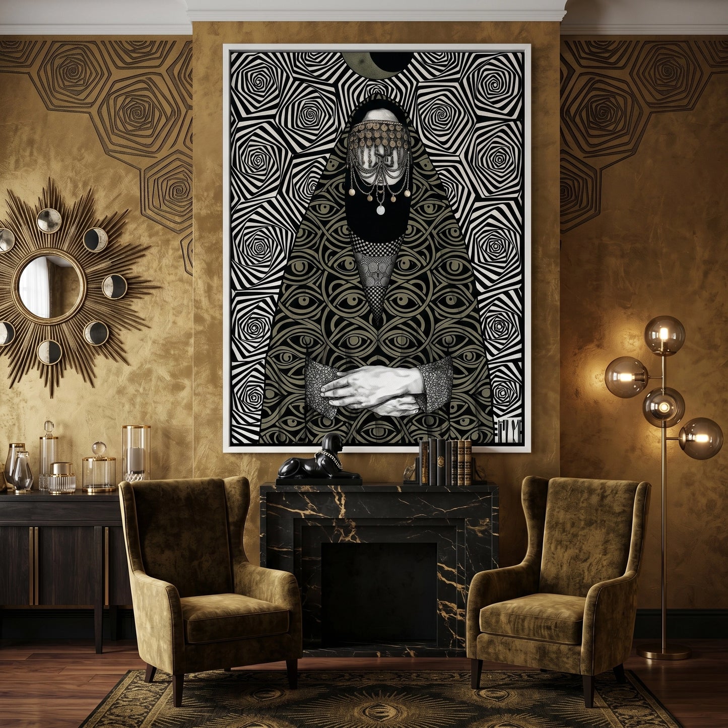 2Mystic Eye Abaya - Canvas