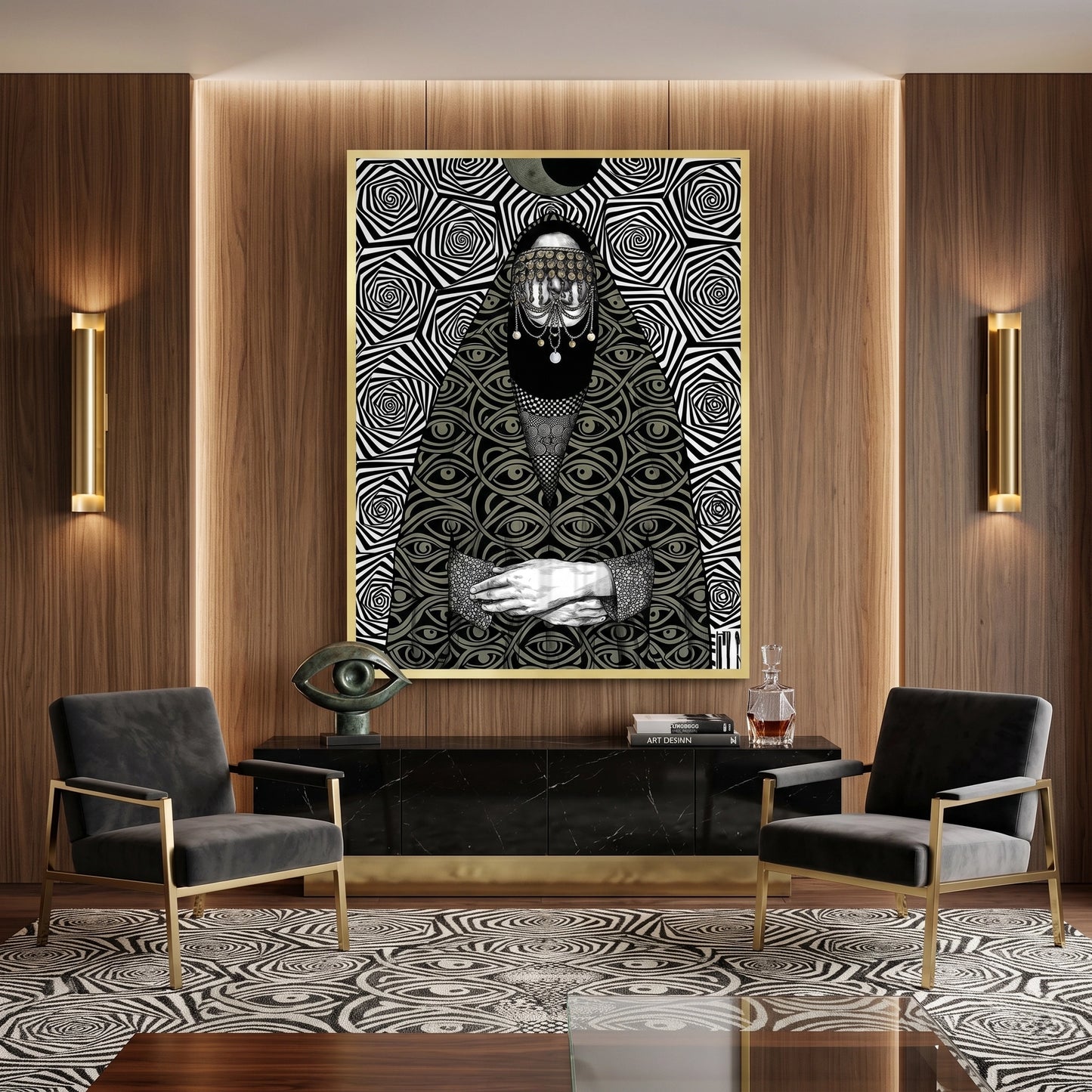 2Mystic Eye Abaya - Fine Art